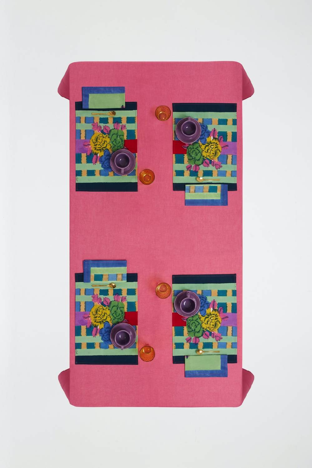 Lisa Corti tovaglietta cotone 35x48cm ankara aqua Offerte stagionali