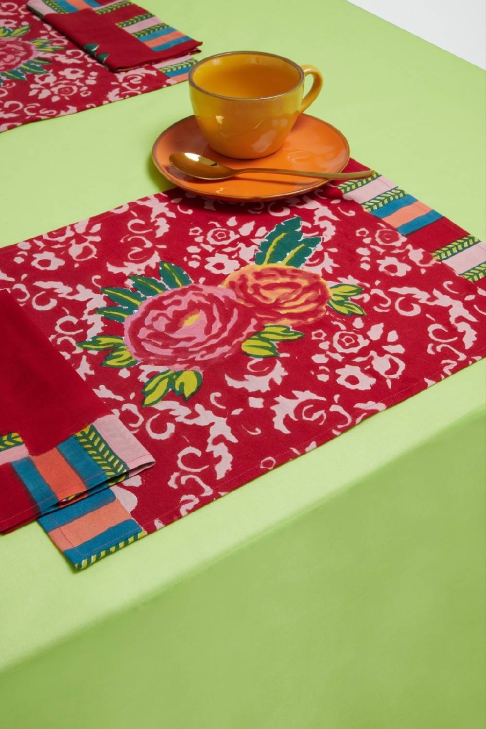 Lisa Corti tovaglietta cotone 35x48cm love red Offerte giornaliere