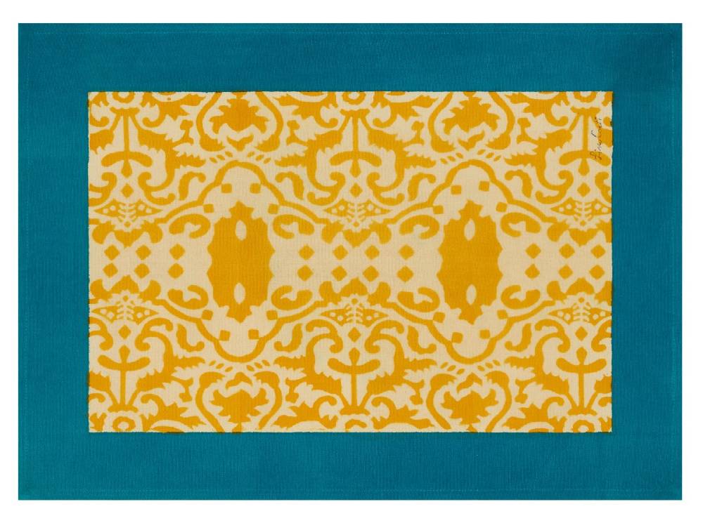 Lisa Corti tovaglietta cotone 35x48cm damask design gold Offerte speciali