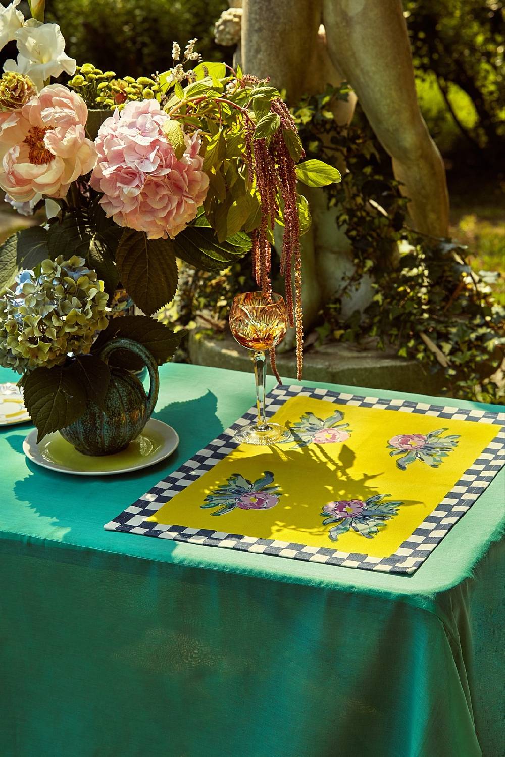 Lisa Corti tovaglietta cotone 35x48cm tiles yellow Sconti VIP
