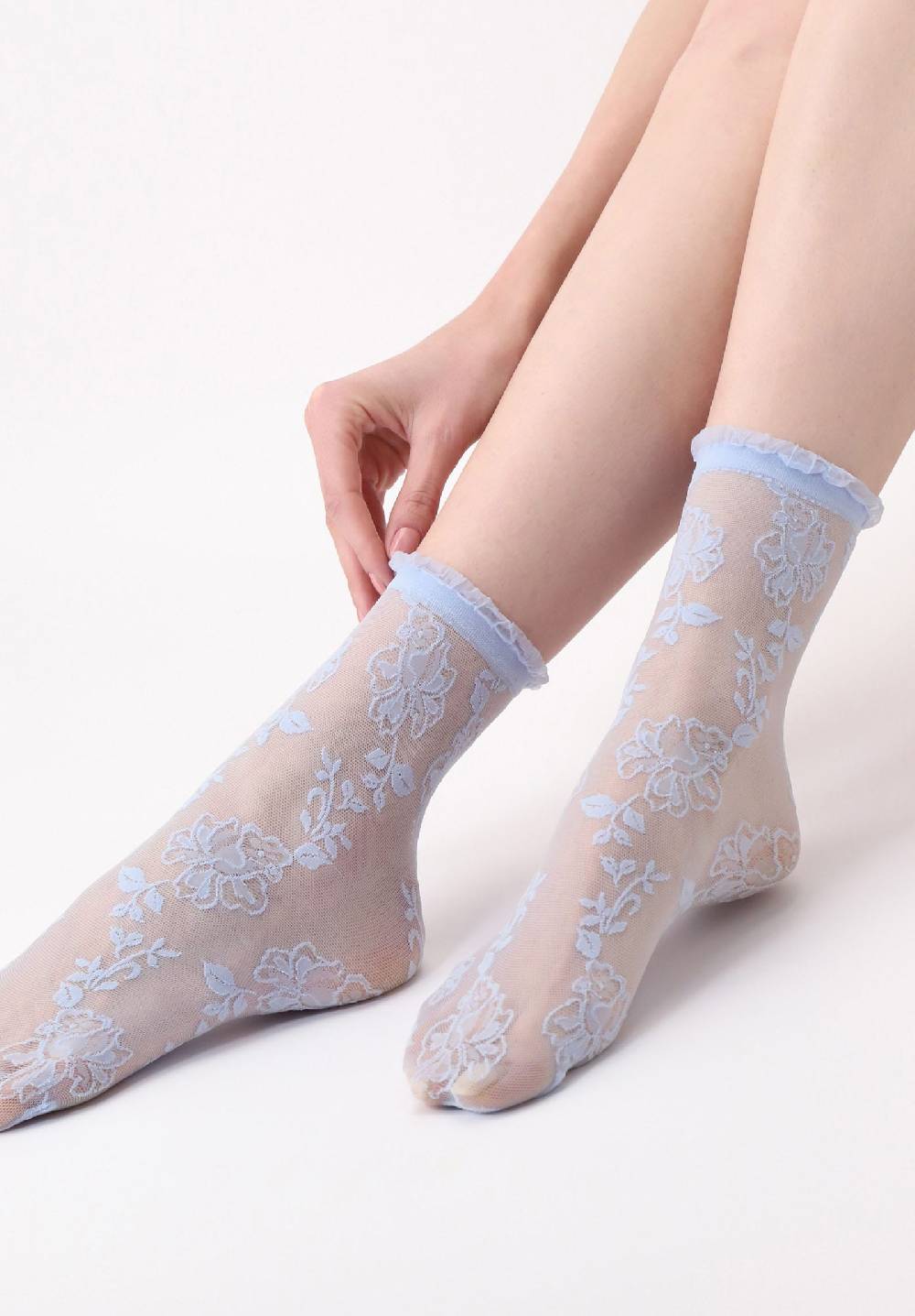 Oroblù Calzino Velato Pizzo Floreale Trim Qualità Garantita