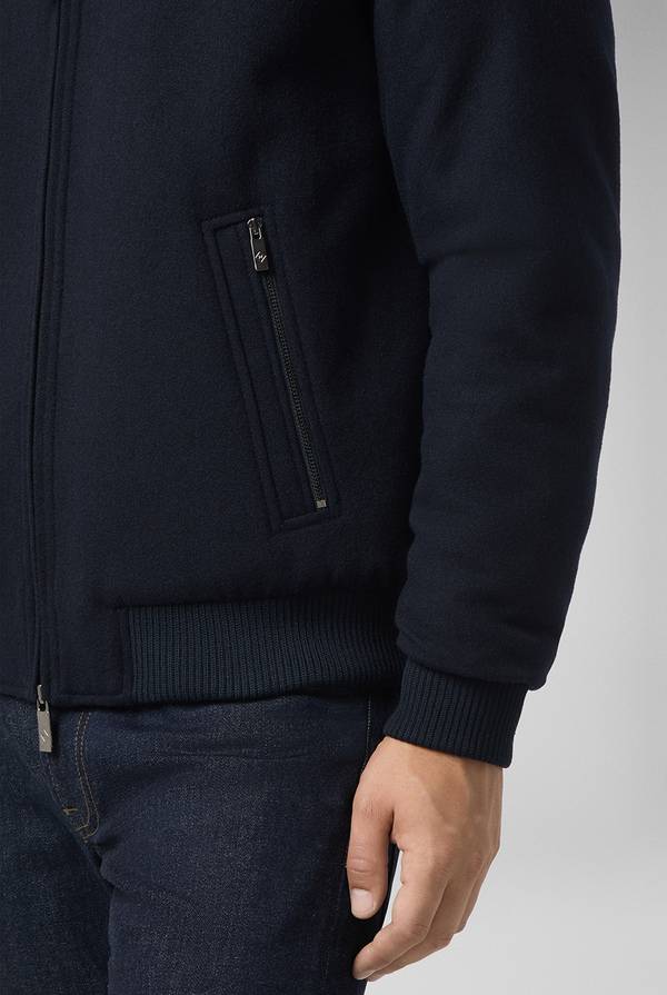 Pal Zileri Bomber in lana tecnica con finiture in maglia a contrasto Pezzi Unici