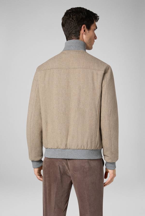 Pal Zileri Bomber in lana tecnica con finiture in maglia a contrasto Soddisfazione Garantita