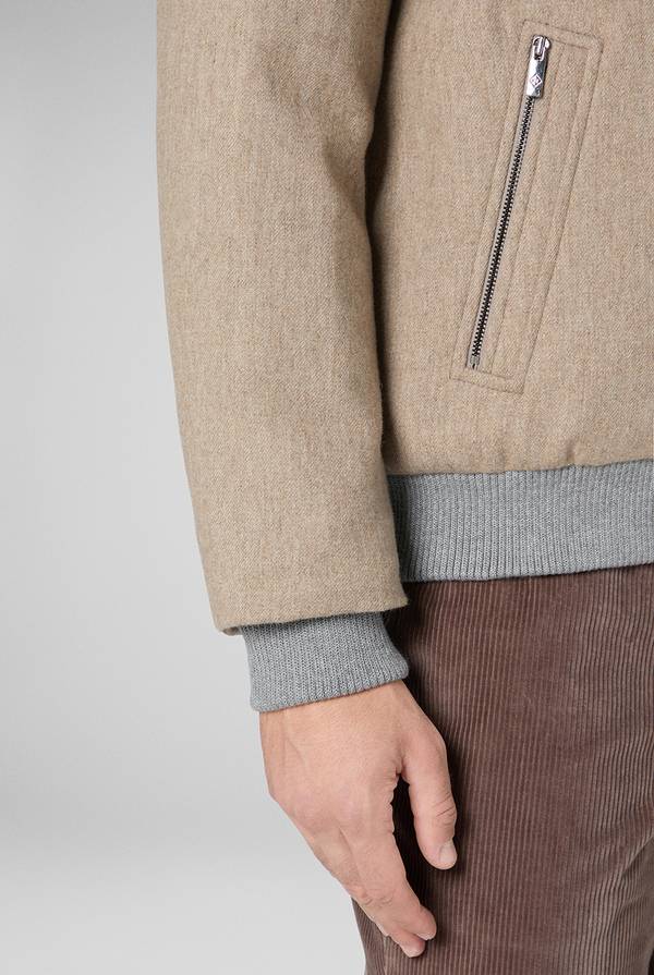 Pal Zileri Bomber in lana tecnica con finiture in maglia a contrasto Soddisfazione Garantita