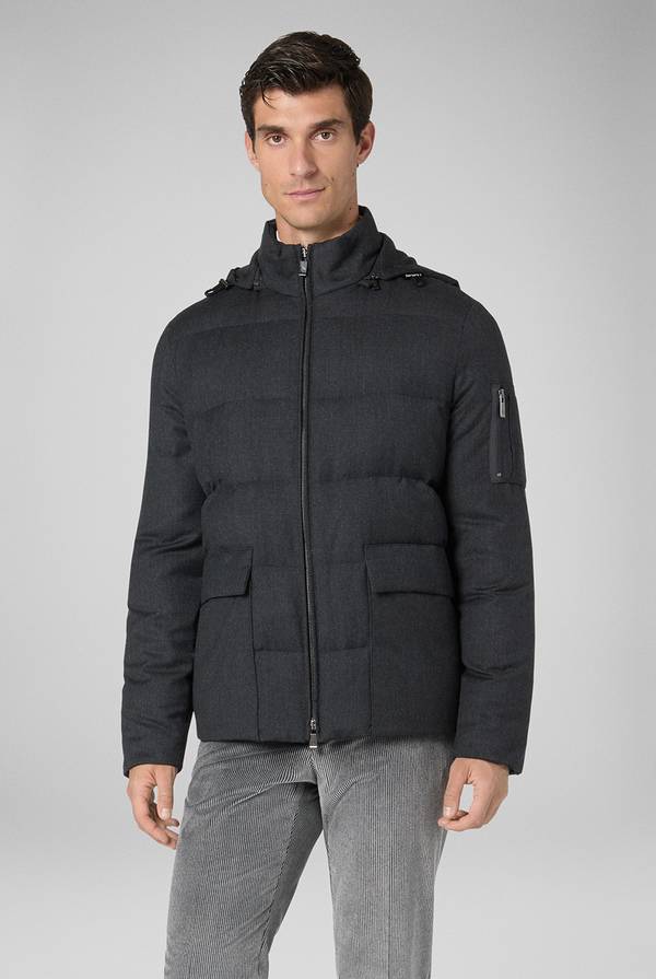 Pal Zileri Bomber in pura lana con cappuccio removibile Consegna Veloce