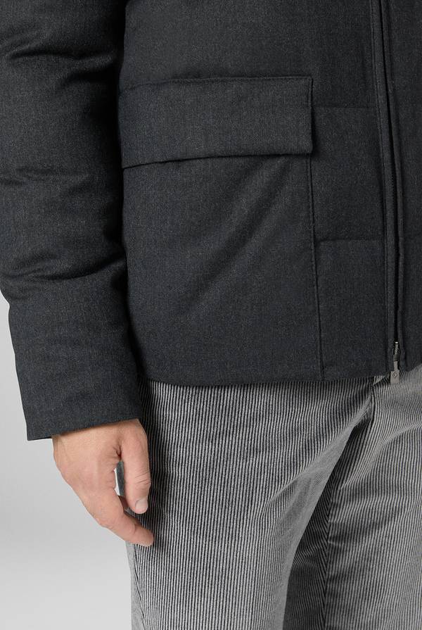 Pal Zileri Bomber in pura lana con cappuccio removibile Consegna Veloce