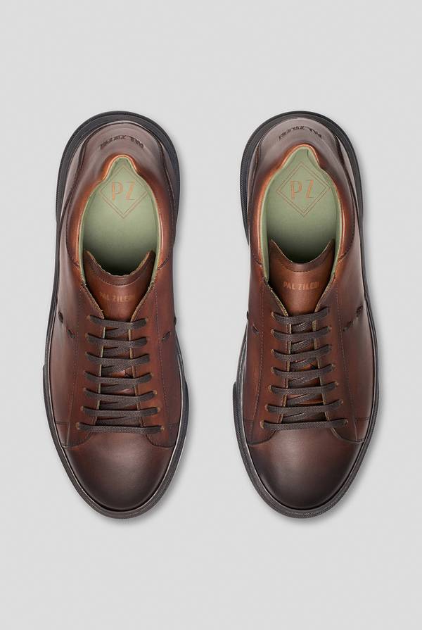 Pal Zileri Sneakers in pelle e camoscio Vendita Calda