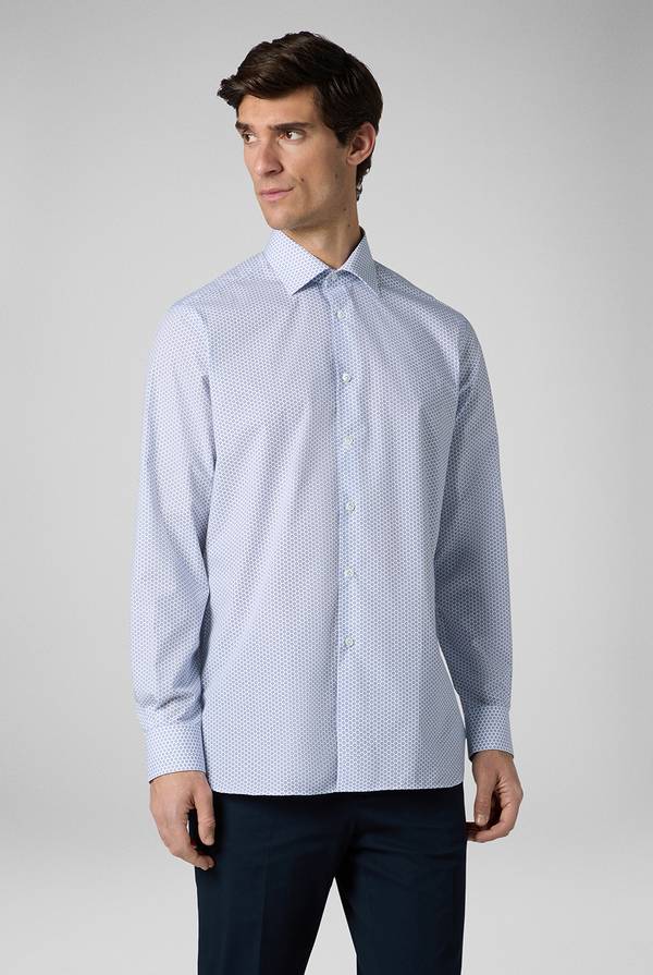 Pal Zileri Camicia in puro cotone con stampa circolare Qualità