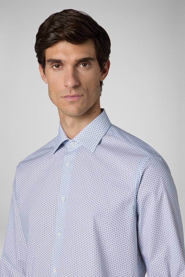 Pal Zileri Camicia in puro cotone con stampa circolare Qualità