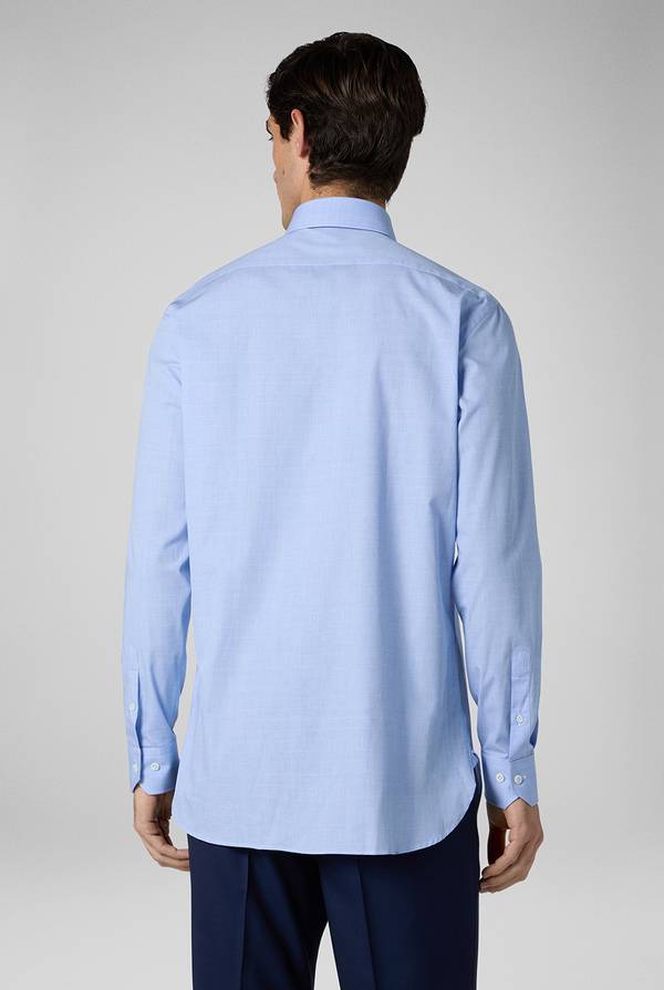 Pal Zileri Camicia Principe di Galles azzurra Promozione