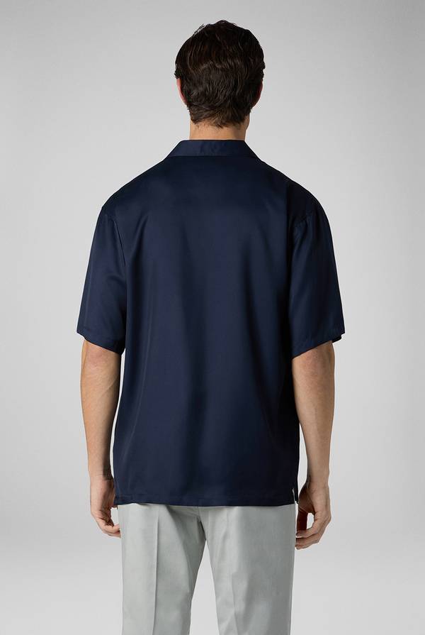 Pal Zileri Camicia bowling blu navy Qualità Garantita