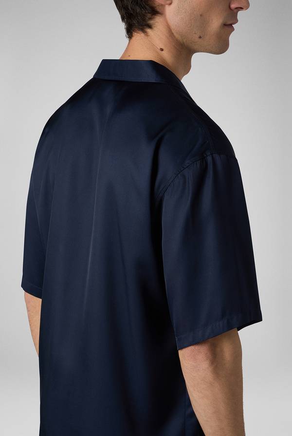 Pal Zileri Camicia bowling blu navy Qualità Garantita