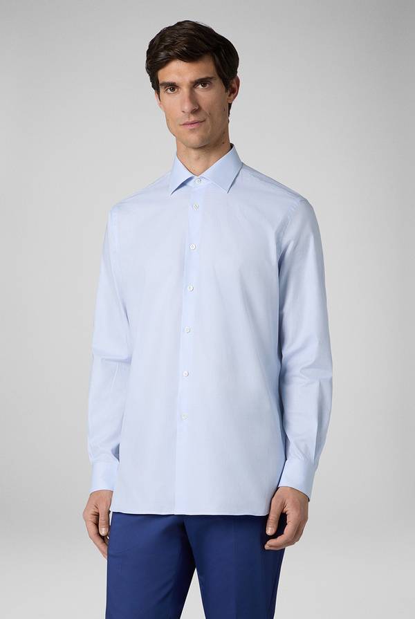 Pal Zileri Camicia azzurra con micro struttura Sottocosto