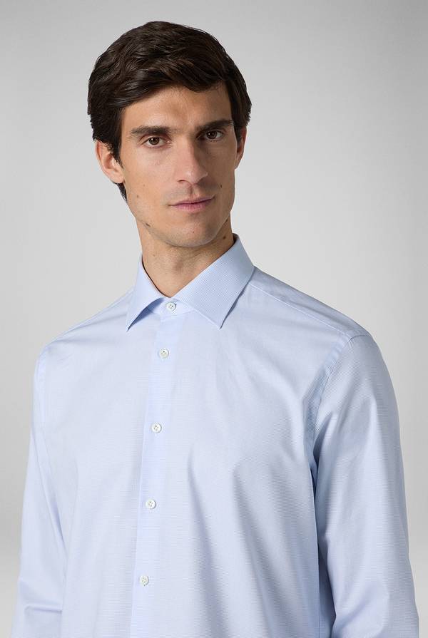 Pal Zileri Camicia azzurra con micro struttura Sottocosto
