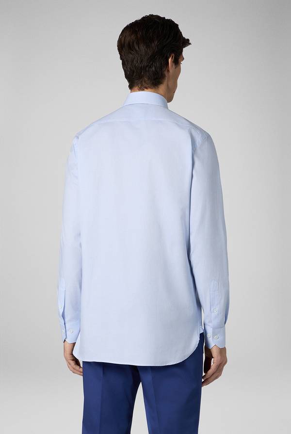 Pal Zileri Camicia azzurra con micro struttura Sottocosto