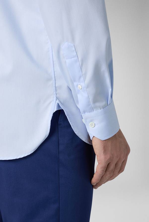 Pal Zileri Camicia azzurra in cotone con collo Milano Novità