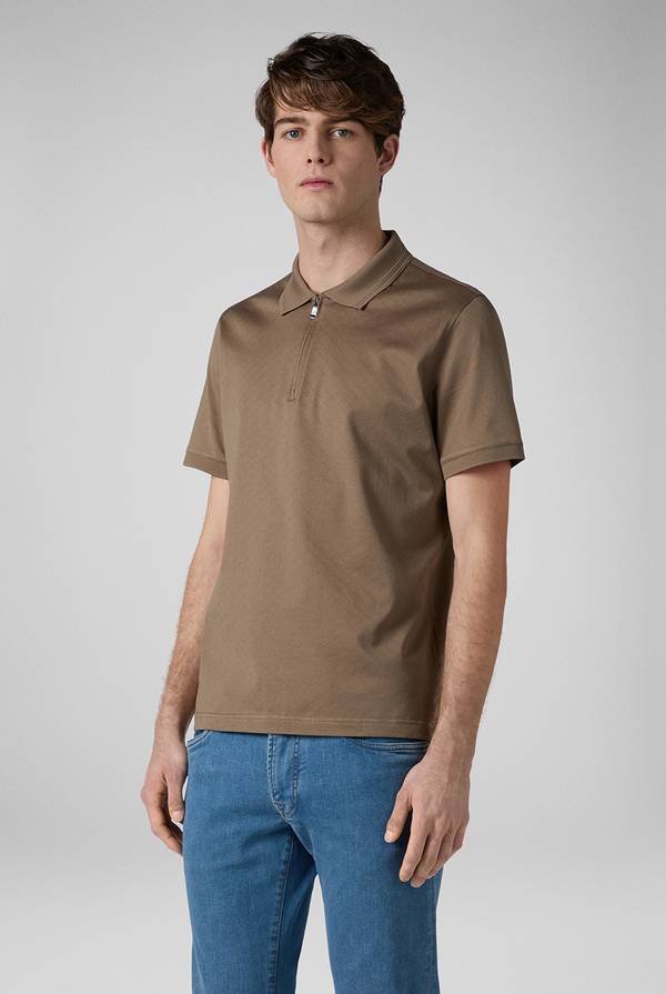Pal Zileri Polo con monogramma allover Sconto
