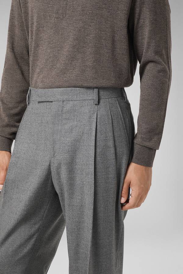 Pal Zileri Pantaloni doppia pince in lana stretch Promozione