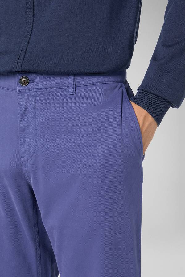 Pal Zileri Pantaloni chino tinti in capo in cotone e tencel stretch Shopping Online