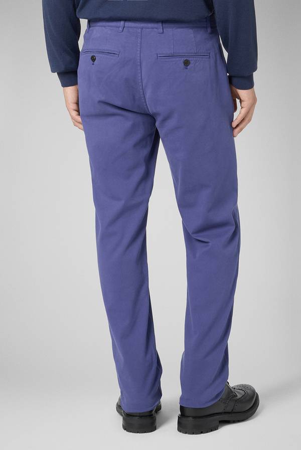 Pal Zileri Pantaloni chino tinti in capo in cotone e tencel stretch Shopping Online