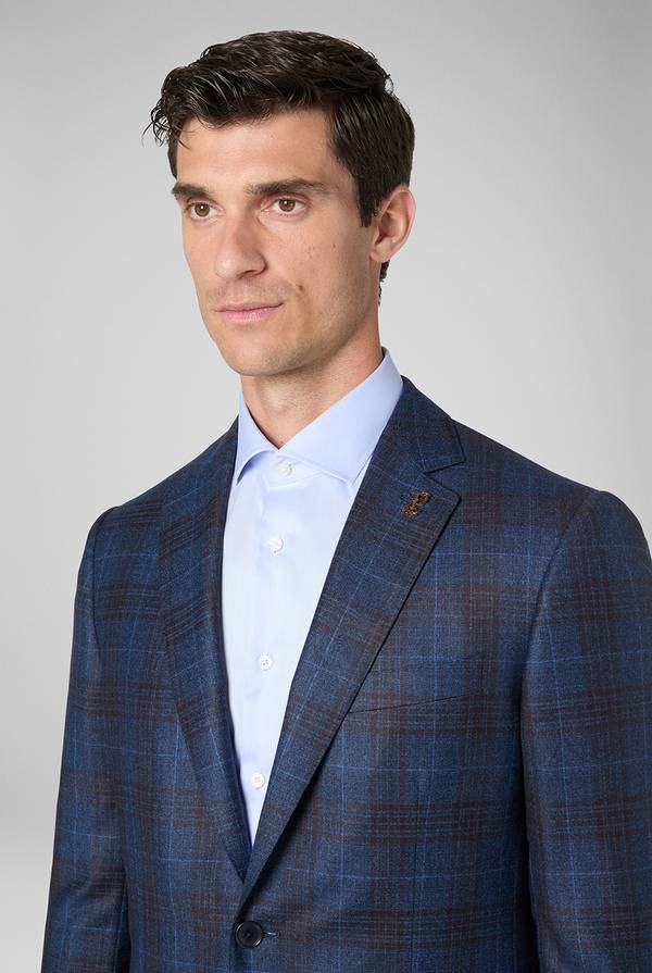 Pal Zileri Giacca Vicenza in pura lana con motivo Principe di Galles interamente foderata Vendite Flash