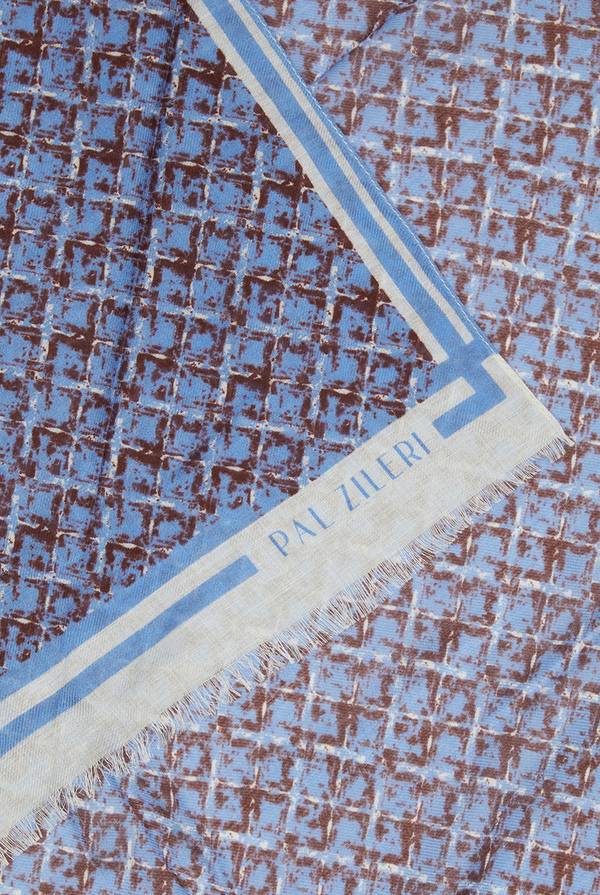 Pal Zileri Sciarpa in modal e lana con fantasia geometrica Fino Al -60%