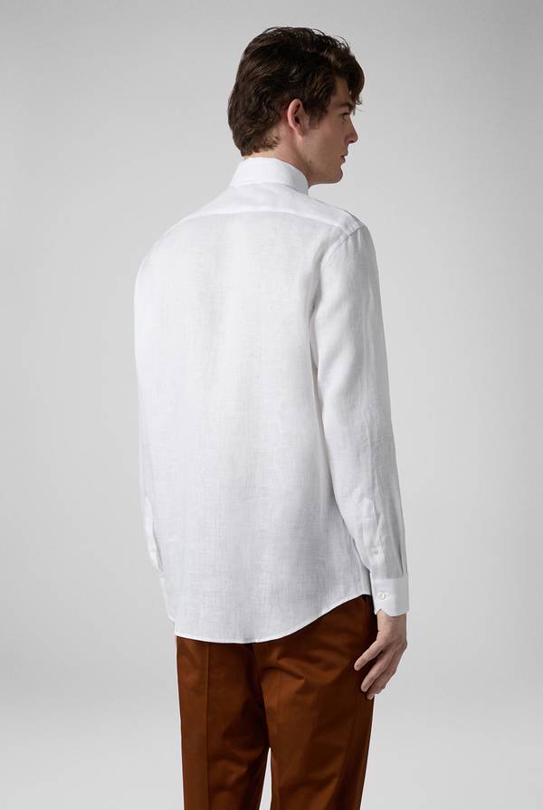Pal Zileri Camicia in lino bianca Fino Al -60%