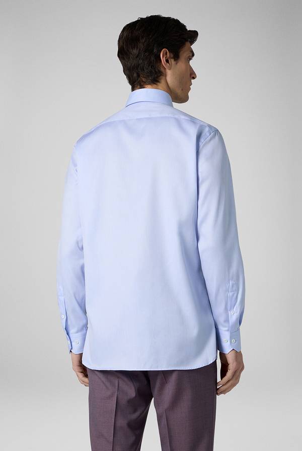 Pal Zileri Camicia in cotone con trattamento anti-piega azzurra Prezzo Ridotto