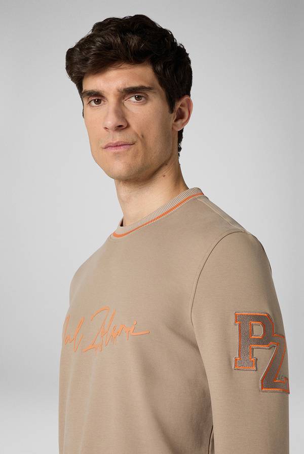 Pal Zileri Felpa in cotone stretch con logo Presa