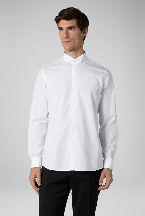 Pal Zileri Camicia Cerimonia bianca con collo smoking Economico