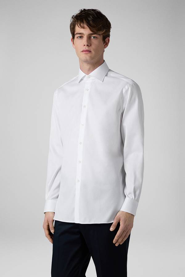 Pal Zileri Camicia in cotone con trattamento anti-piega azzurra Outlet