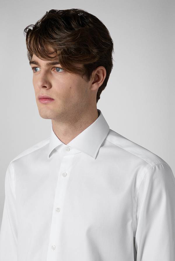 Pal Zileri Camicia in cotone con trattamento anti-piega azzurra Outlet