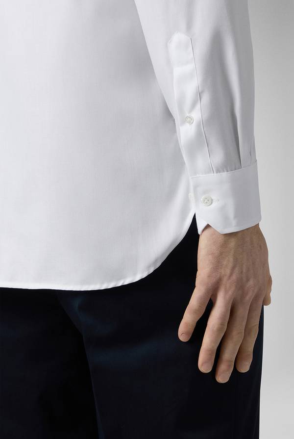 Pal Zileri Camicia in cotone con trattamento anti-piega azzurra Outlet