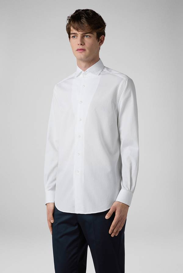 Pal Zileri Camicia bianca in cotone Vendita Calda