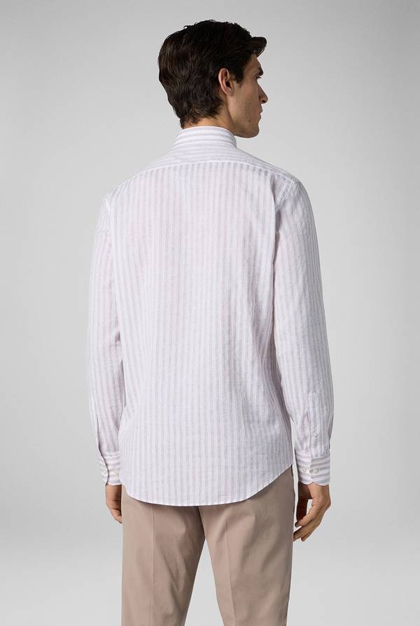 Pal Zileri Camicia a macro righe bianche e azzurre Saldi Di Fabbrica