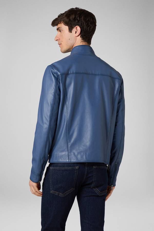 Pal Zileri Biker in nappa color anice Nuovo