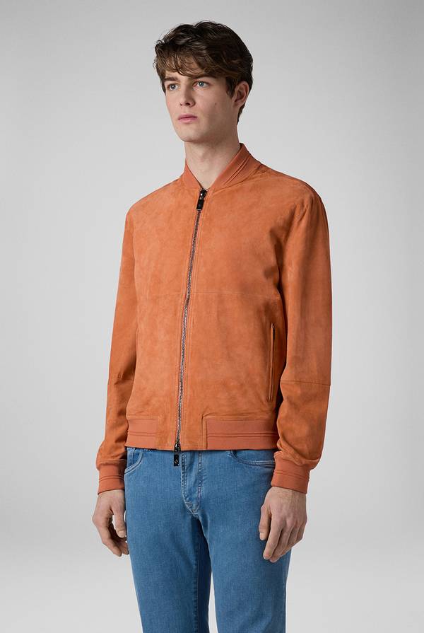 Pal Zileri Bomber in suede color albicocca Negozi Online