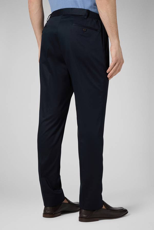 Pal Zileri Pantalone in cotone e tencel stretch In Saldo