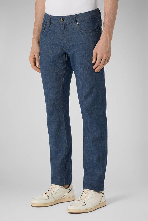 Pal Zileri Denim 5 tasche effetto lino Nuova