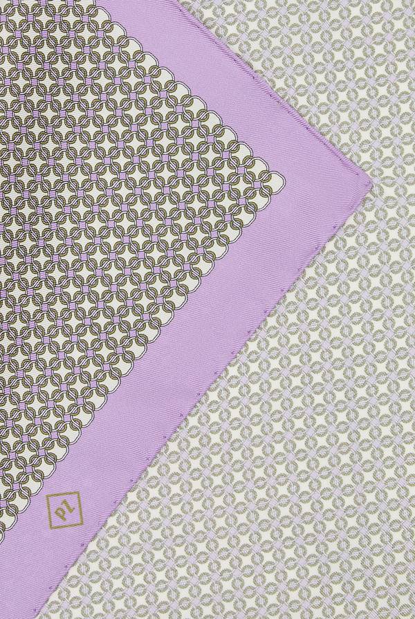 Pal Zileri Pochette in seta stampata con piping a contrasto Saldi