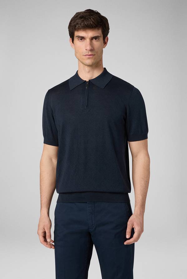 Pal Zileri Polo jacquard con monogramma pz Outlet