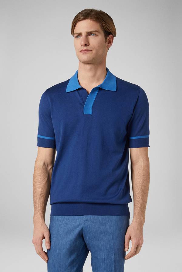 Pal Zileri Polo in maglia con dettagli a contrasto Vendita Calda