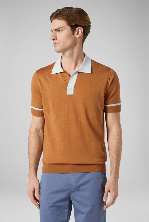 Pal Zileri Polo in maglia con dettagli a contrasto Vendita Economica