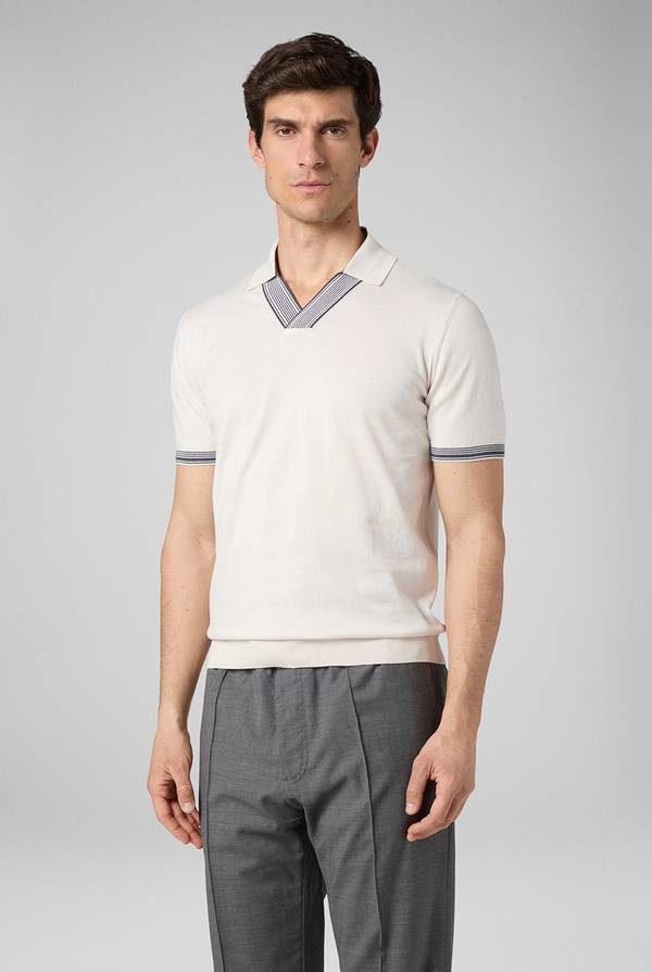 Pal Zileri Polo con finiture millerighe Saldi Di Fabbrica