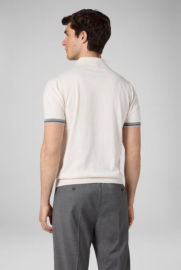 Pal Zileri Polo con finiture millerighe Saldi Di Fabbrica