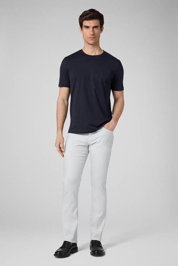Pal Zileri T-Shirt in cotone nel colore blu navy In Saldo