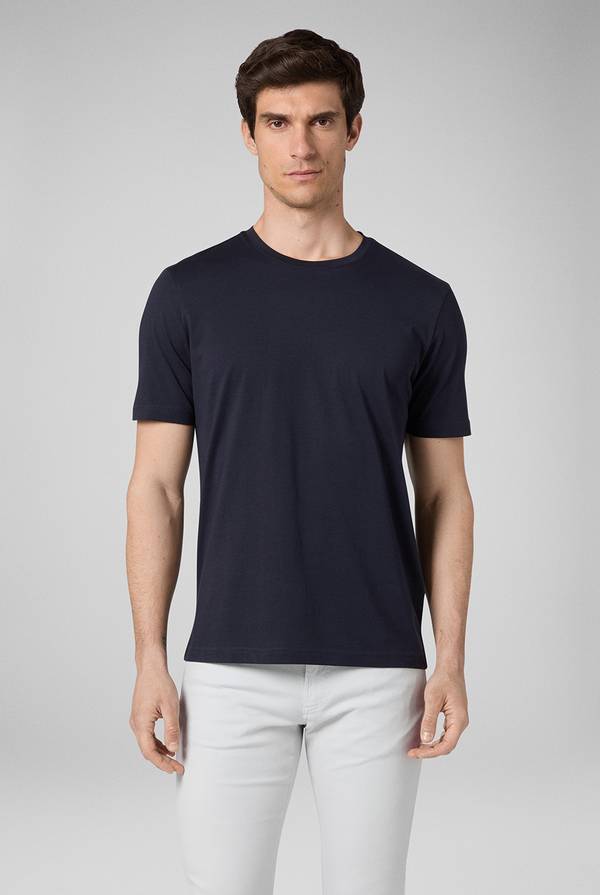 Pal Zileri T-Shirt in cotone nel colore blu navy In Saldo