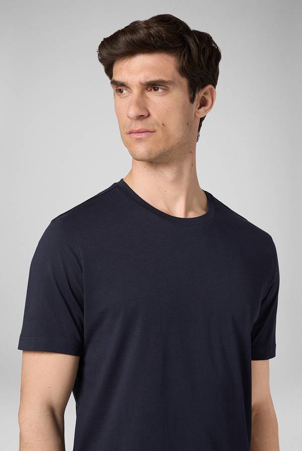 Pal Zileri T-Shirt in cotone nel colore blu navy In Saldo