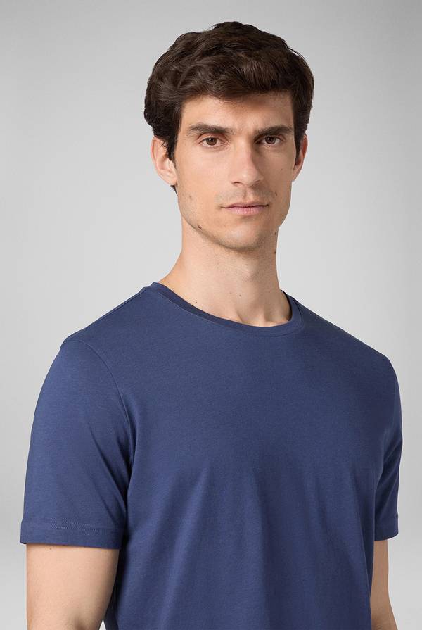 Pal Zileri T-Shirt in cotone nel colore blu Nuova