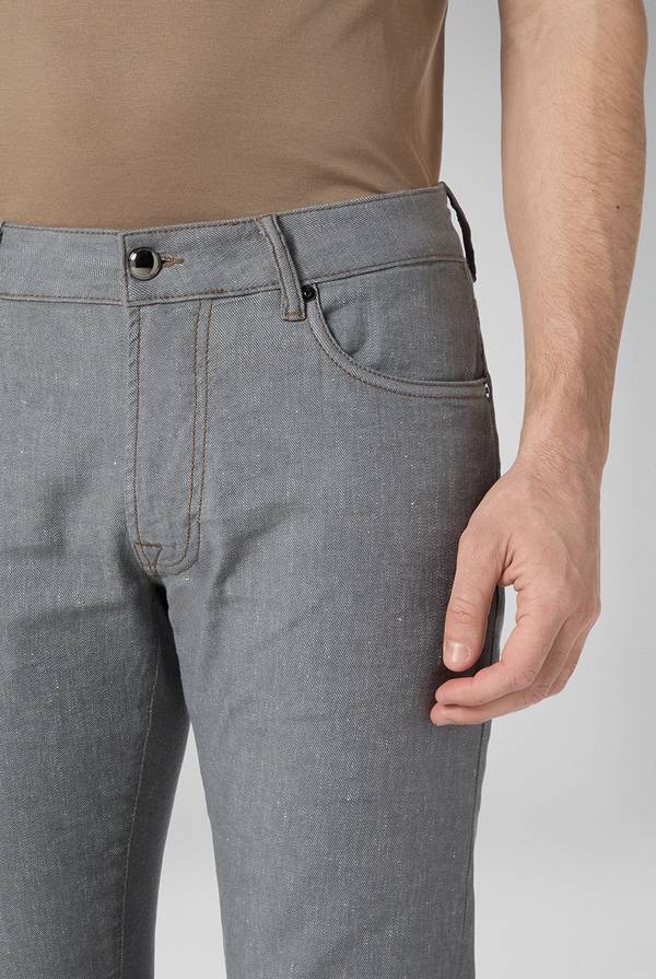 Pal Zileri Denim 5 tasche effetto lino Qualità Garantita